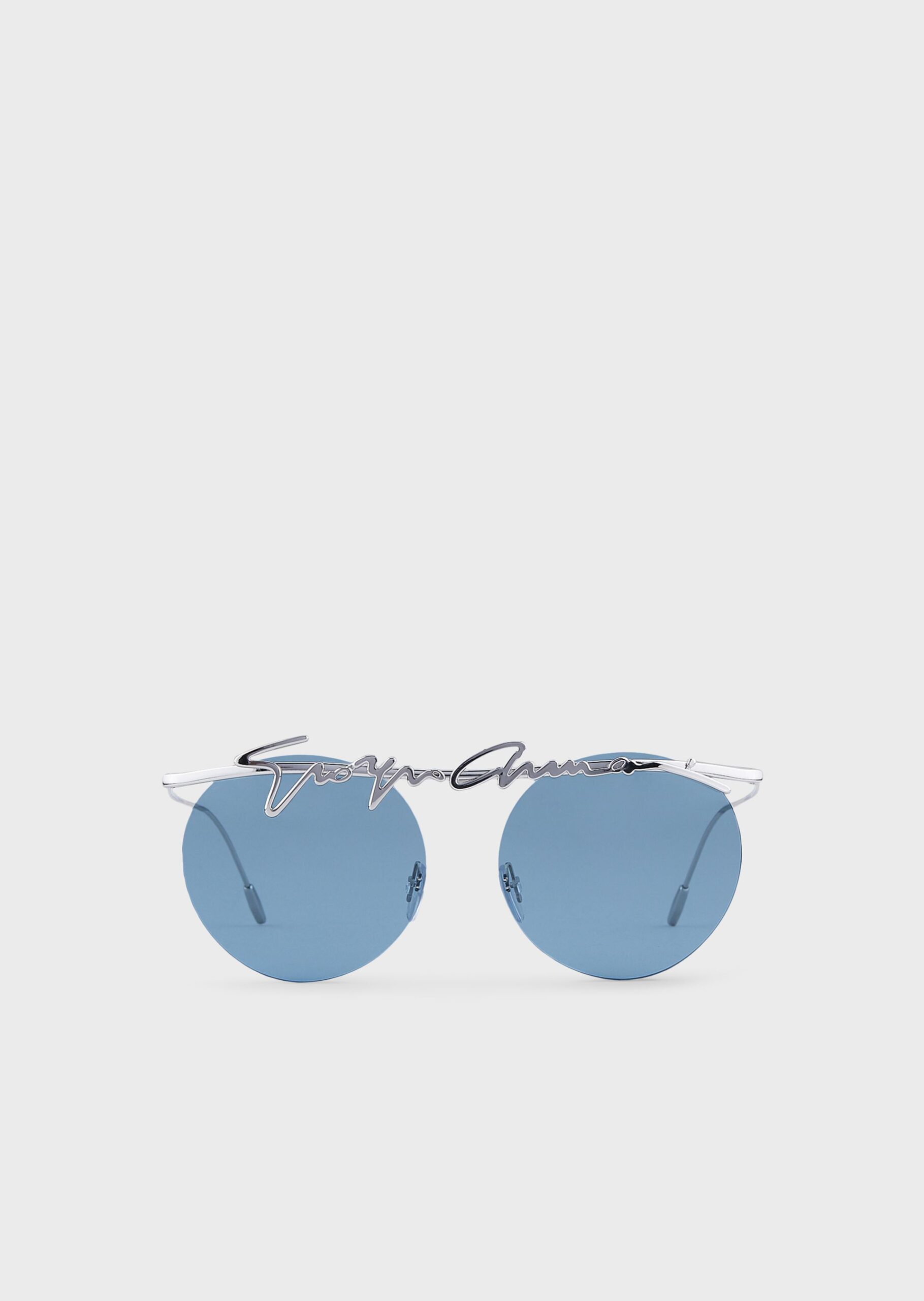 Rimless round woman sunglasses